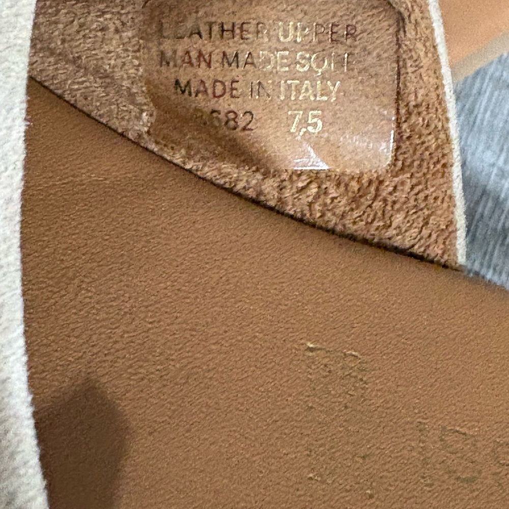 Simona Rossi Genuine Leather Suede Sandals Made in Italy Size 7.5 - Picture 5 of 6